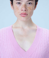 Cable half sleeve knit