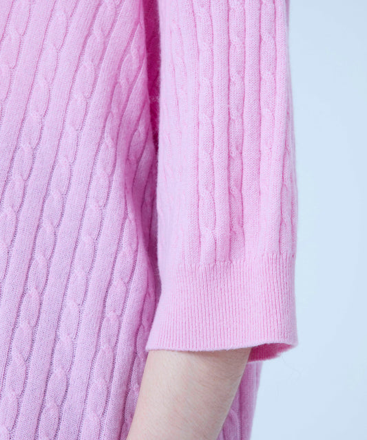 Cable half sleeve knit