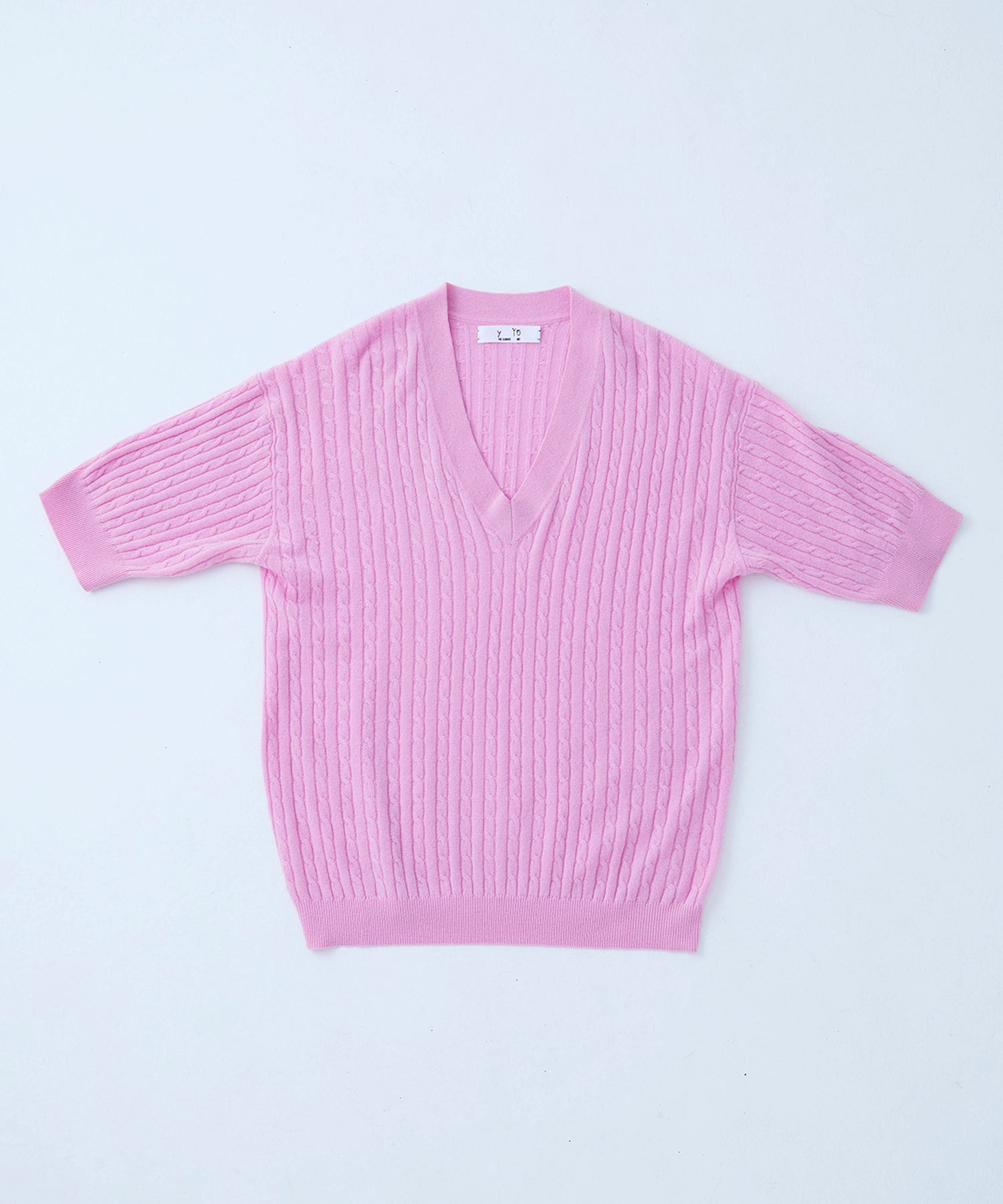 Riu Half sleeve shaggy knit ピンク riu Half sleeve shaggy knit 【公式通販】